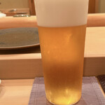 木挽町 とも樹 - 最初は生ビール