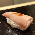 Shimbashi Sushi Seishin - ヤリイカ♪ 煮イカでの 提供
