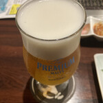 WAGYU でですけ - 生ビール(プレミアムモルツ香るエール)