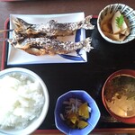 青木屋 - 岩魚塩焼き定食
