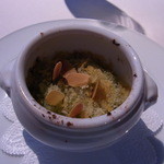 フランス料理グルメ - 2013.8)さざえのオリーブオイル焼き。ココナッツの香ばしさがきいている