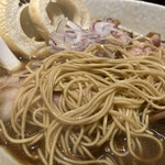 らーめん専門 和心 - デフォの中太ストレート麺を替え玉用細麺にしてもらってます。