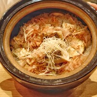 くずし 之助 - 本日の土鍋ご飯(真鯛の炭火焼きと泉州の水茄子)