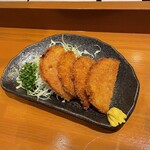 根岸家 - 薄いハムを2枚重ねたハムカツ