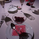 フランス料理グルメ - 2013.8)赤ワインのグラニテ