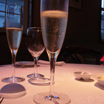 フランス料理グルメ - 2013.8)スパークリングをボトルでもらって飲み干しました