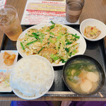 わ楽 - ニラ豚炒め定食　980円税込　R5.6.17