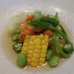 銀座 和郷 - 胡麻豆腐　生雲丹