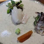 銀座 和郷 - お造り　平目　トリガイ