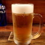 神田ワイン食堂パパン - 生ビール：600円+税