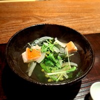割烹 隆 - ⚫金目鯛　新玉ねぎ　水菜　実山椒