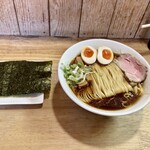 らーめん まつや - 味玉醤油大盛り+メンマ+海苔　　　　　　　　　　　　　800円+100円+50円+50円=1,000円(税込)