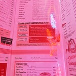 HOT BUNNY DINER - メニュー