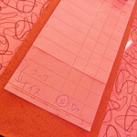 HOT BUNNY DINER - 伝票