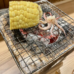 しんのすけ - 炭焼き_とうもろこし、ひいか