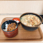 Soba Saku - しぐれ丼セット、たぬきそば、かきあげ