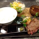 Barbe - ステーキ定食1.5倍。1780円なり