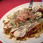 Ajino Shimada - レディースセットはハーフのお好み焼きと焼きそば