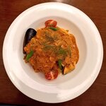 四次元食堂 南インドオステリア - 冷製カッペリーニ と鯵のミーンコランブ。