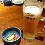 くいしん坊 大将 - 希望者の生ビール。