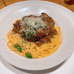 洋食 おがた - 賀茂茄子のミートソーススパゲッティ