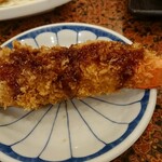 ゑびす - 海老フライはごんぶとです。写真で伝わらないけど