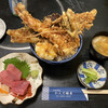 かんだ福寿 - 料理写真:穴子・大海老天丼　本まぐろ刺身付き3,000円
（ご飯大盛）
