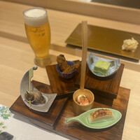 横浜 鮨 ふくじゅ - ①〜⑤前菜盛り合わせ