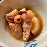 蕎麦見世のあみ - 米沢ポークと大根のあっさり梅煮