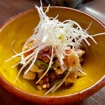 蕎麦見世のあみ - 蛸と長芋の梅わさび和え