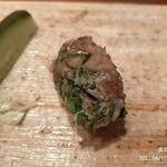 Sushi Hiroba - さばたたき、シソ入り