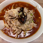 万龍記 - 豚肉のピリ辛炒めスープ800円