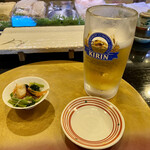 Sushidokoro Hatsune - とり生ビールにお通し