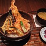 寿司の磯松 - 穴子と海老の天丼1200円