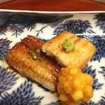 松川 - 宍道湖の鰻、たれと白焼き