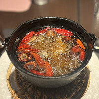 中国四川酒家 蔓山 - ⑧館山産黒鯛　唐辛子油煮　マッシュルーム