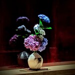 千葉たかおか - 水無月の紫陽花。大胆な生け方が印象的でした。