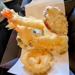 Tempura Yasan - 海老2尾、ナス、レンコン、サツマイモからスタート