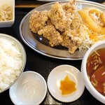 Gyouza No Gyou Ten - 唐揚げ定食 御飯大盛り