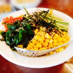 らあめん膳次郎 - 冷やし中華880円コーンたくさん