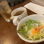 東京カフェレストラン フレスカ - セットサラダ・セットスープ