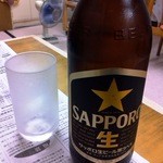 ビールは瓶だけ（サッポロ黒ラベル・大）