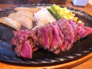パウハナ - Bランチ　炭焼ビーフカットステーキ　セミダブル１８０ｇ　１４８０円　