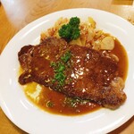 洋膳酒房 ひげ - サーロインステーキ