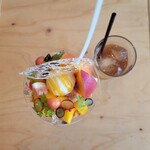 BONBONS DE K -  "parfait à la mangue" ~reine des fruits mangue~とアイスティー 