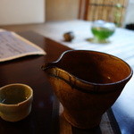 手打ち蕎麦 かね井 - 「月の桂　旭米」と中庭