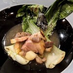 ヴィネリア セコンド イル グスト - 広東白菜，パンチェッタ，ひらこ地鶏焼き