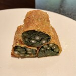 イチリン ハナレ - 春菊の湯葉巻き 胡麻のソース