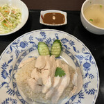 タイ料理 ガパオ - Recommend set B1カオマンガイご飯大盛り　鶏肉はムネ