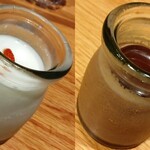 ビーフキッチン - 杏仁豆腐とチョコレートプリン